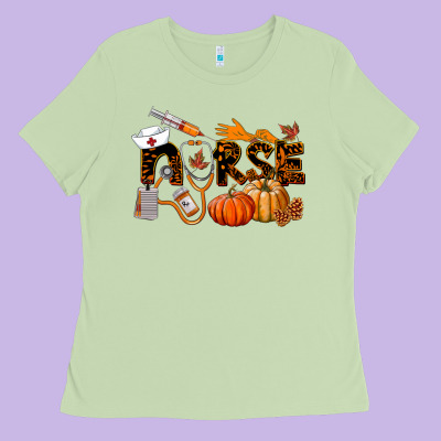 Fall Nurse Ladies Tee Designed By Lillyallendesigns