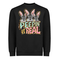 Black peepin' it real easter day Heavyweight Sweatshirt - FaDigitalArtStudio