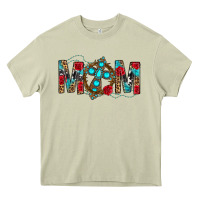 Mossy Western Mom With Cross Heavy Core Tee - BundleAndBundleShop