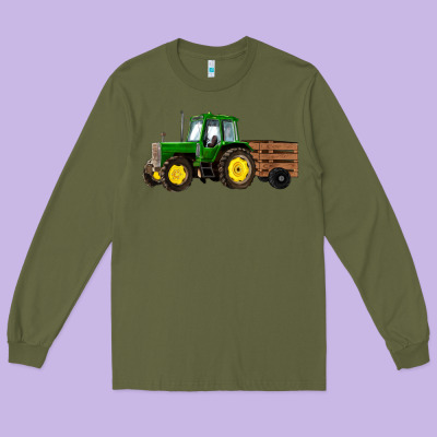 Farm Tractor Long Sleeve Tee Designed By Ranaportraitstore