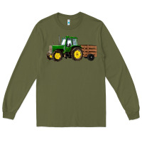 Army Green farm tractor Long Sleeve Tee - RanaPortraitStore