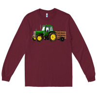 Burgundy farm tractor Long Sleeve Tee - RanaPortraitStore