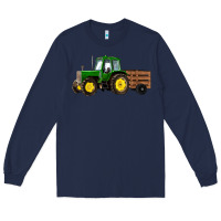 Navy farm tractor Long Sleeve Tee - RanaPortraitStore