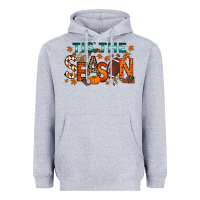 Heather Grey tis the season football Heavyweight Hoodie - RacoonDesign