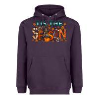 Plum tis the season football Heavyweight Hoodie - RacoonDesign