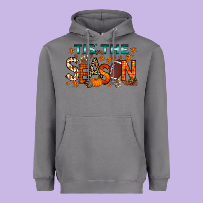 Tis The Season Football Heavyweight Hoodie Designed By Racoondesign