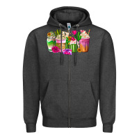Charcoal Heather Stuck On You Cup Zipper Hoodie - CowhideDigitalArt