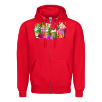 Red Stuck On You Cup Zipper Hoodie - CowhideDigitalArt