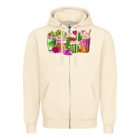Sandshell Stuck On You Cup Zipper Hoodie - CowhideDigitalArt