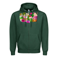 Sports Green Stuck On You Cup Zipper Hoodie - CowhideDigitalArt