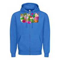 True Royal Stuck On You Cup Zipper Hoodie - CowhideDigitalArt