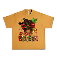 Peanut Butter christmas believe afro messy bun Urban Heavy Tee - texasbilliewilder