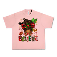 Salmon christmas believe afro messy bun Urban Heavy Tee - texasbilliewilder