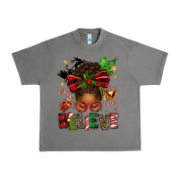 Tornado christmas believe afro messy bun Urban Heavy Tee - texasbilliewilder