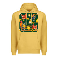 Antique Gold farm life seamless pattern Premium Hoodie - FaDigitalArtStudio
