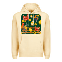 Pina Colada farm life seamless pattern Premium Hoodie - FaDigitalArtStudio