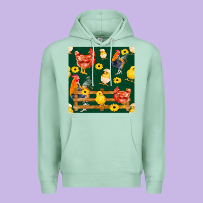 Farm Life Seamless Pattern Premium Hoodie Designed By Fadigitalartstudio