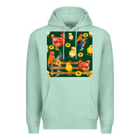 Seafoam farm life seamless pattern Premium Hoodie - FaDigitalArtStudio