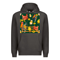 Smoke farm life seamless pattern Premium Hoodie - FaDigitalArtStudio