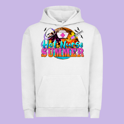 Hot Nurse Summer Urban Hoodie Designed By Barkaloodesign