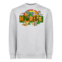 Heather Grey nurse st patricks Heavyweight Sweatshirt - FaDigitalArtStudio