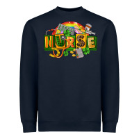 Navy nurse st patricks Heavyweight Sweatshirt - FaDigitalArtStudio