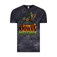 Cloud Black Howdy witches Vintage Tee - NancyCooperArtShop