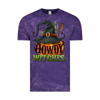 Cloud Purple Howdy witches Vintage Tee - NancyCooperArtShop