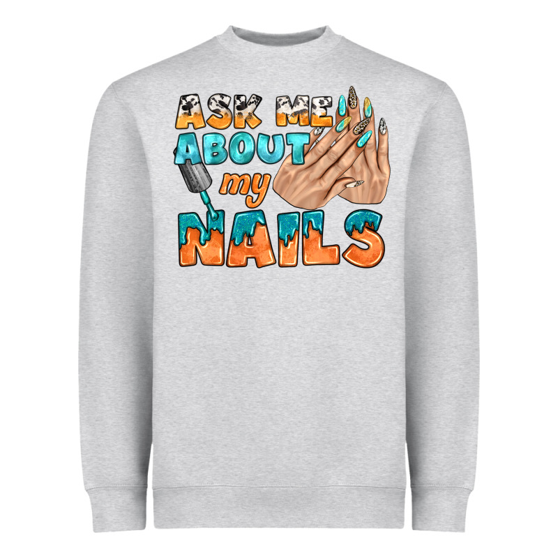 Ask Me About My Nails Bbs Heavyweight Sweatshirt by BundleAndBundleShop | Teevron