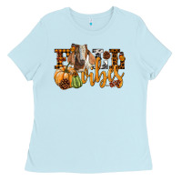 Baby Blue Fall Vibes Boer Goat Ladies Tee - LillyAllenDesigns