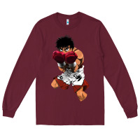 Burgundy ippo makunouchi Long Sleeve Tee - lanVoArt