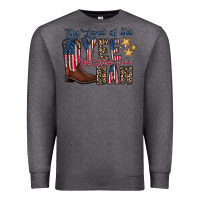 Charcoal Heather the land yee the home of the haw Premium Sweatshirt - RacoonDesign