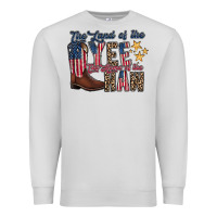 Dove Grey the land yee the home of the haw Premium Sweatshirt - RacoonDesign
