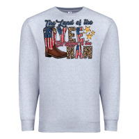 Heather Grey the land yee the home of the haw Premium Sweatshirt - RacoonDesign