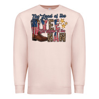 Pale Pink the land yee the home of the haw Premium Sweatshirt - RacoonDesign