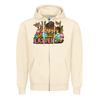 Sandshell Happy Easter Zipper Hoodie - LillyAllenDesigns