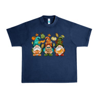 Navy Fall gnomes Urban Heavy Tee - NancyCooperArtShop