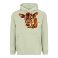 Matcha red angus calf face Heavyweight Hoodie - LillyAllenDesigns