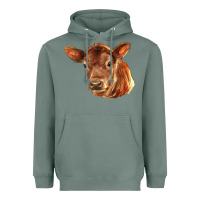Sage red angus calf face Heavyweight Hoodie - LillyAllenDesigns