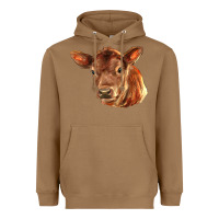 Toasted Coconut red angus calf face Heavyweight Hoodie - LillyAllenDesigns