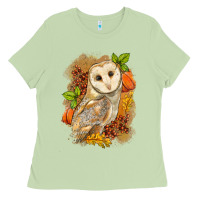 Matcha Fall Owl Ladies Tee - LillyAllenDesigns
