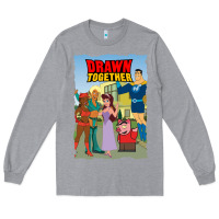 Heather Grey drawn together Long Sleeve Tee - lanVoArt
