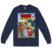 Navy drawn together Long Sleeve Tee - lanVoArt