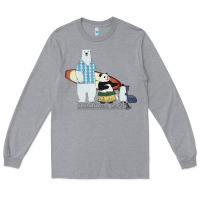 Heather Grey shirokuma cafe Long Sleeve Tee - lanVoArt