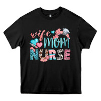 Black Wife Mom Nurse Heavy Core Tee - BundleAndBundleShop