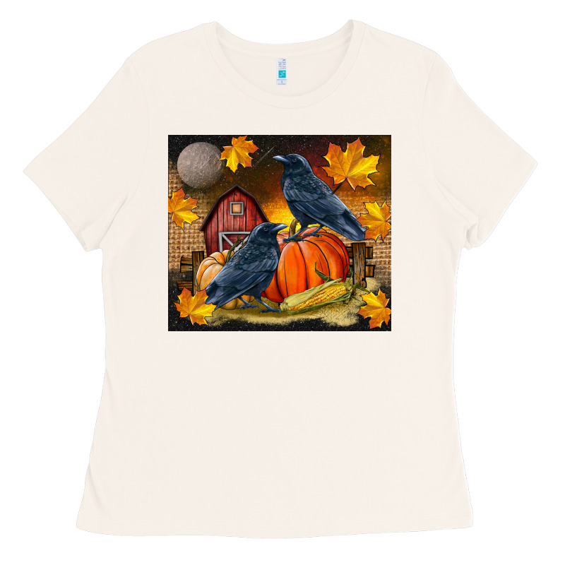 Fall Crow Ladies Tee by LillyAllenDesigns | Teevron