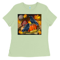 Matcha Fall Crow Ladies Tee - LillyAllenDesigns