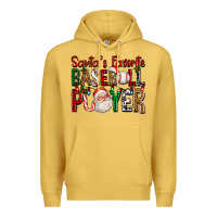 Antique Gold santa's favorite baseball player for christmas Premium Hoodie - FaDigitalArtStudio