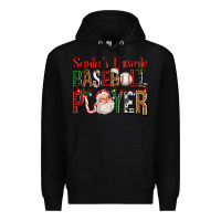 Black santa's favorite baseball player for christmas Premium Hoodie - FaDigitalArtStudio