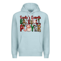 Blue Mist santa's favorite baseball player for christmas Premium Hoodie - FaDigitalArtStudio